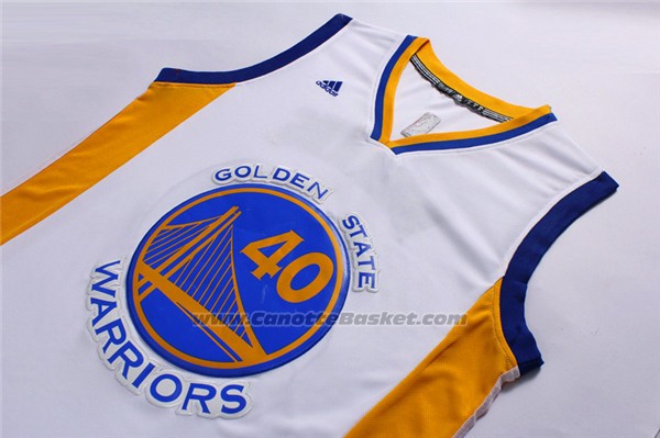 Maglia Golden State Warriors Harrison Barnes #40 Bianco